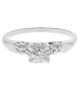 Diamond Vintage Style Engagement Ring in White Gold